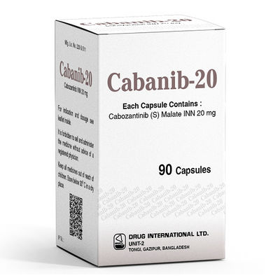 Beacon  Cabozantinib XL-184 Cabozanix  60mg*30 comprimidos Cáncer de riñón, cáncer de tiroides, cáncer de hígado, sarcoma de tejidos blandos, cáncer de pulmón de células no pequeñas, cáncer de próstata, cáncer de mama, cáncer de ovario,