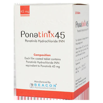 30 Cápsulas 45 mg Ponatinib Inhibidores de la quinasa multi- dirigidos